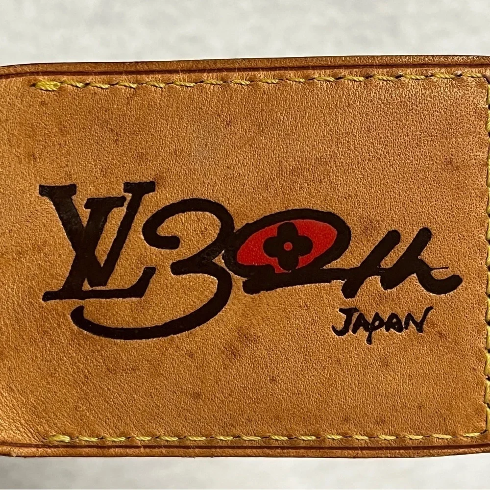 LOUIS VUITTON Luggage Tag Japan 30th Anniversary Hot Stamp Vachetta Leather